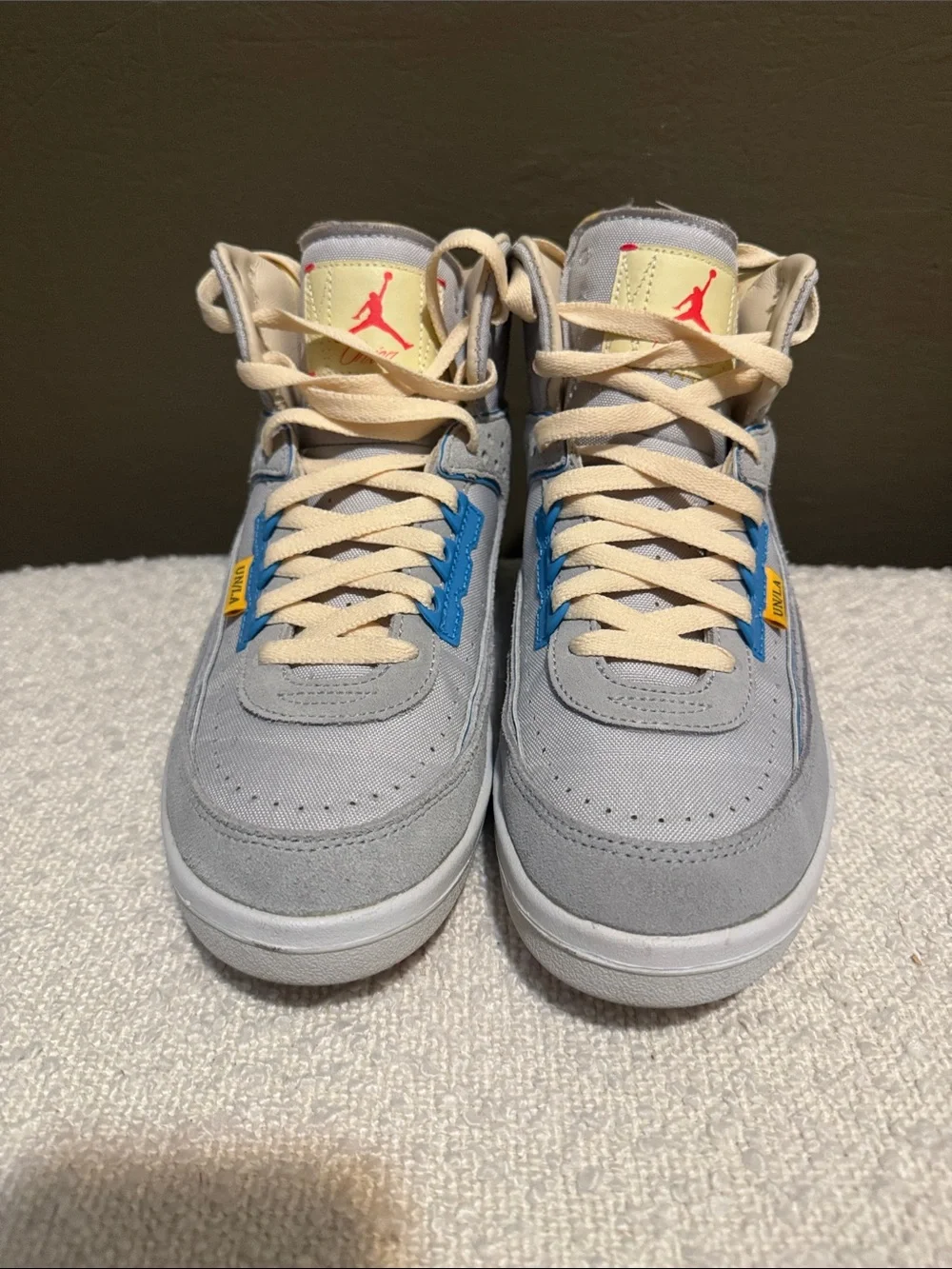 Air Jordan 2 x Union LA Gray Blue High Top Sneakers | Excellent Condition - Picture 4 of 8